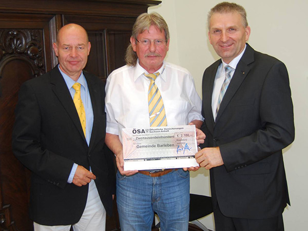&Ouml;SA-Scheck f&uuml;r die Gemeinde Barleben