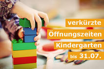 weiterhin verk�rzte �ffnungszeiten Kindergarten