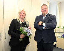 Stefanie Hoffmann stellvertretende B�rgermeisterin Gratulation BM
