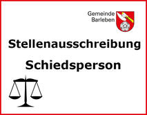 Stellenausschreibung Schiedsperson