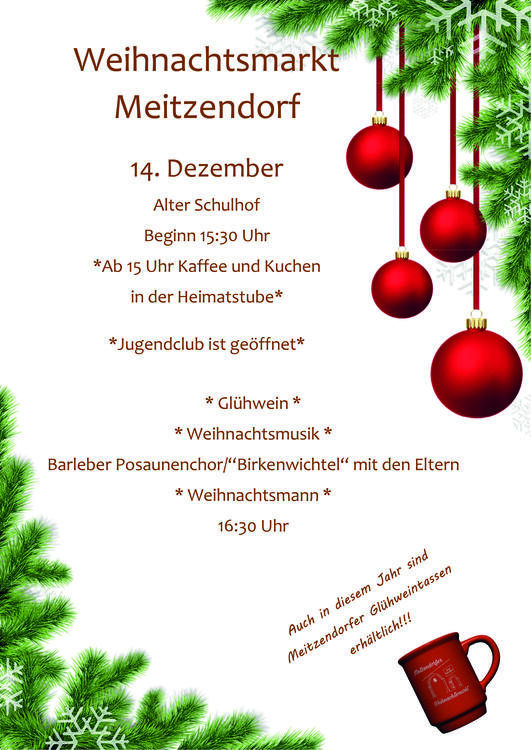 Interner Link: Zur Veranstaltung Weihnachtsmarkt In Meitzendorf