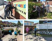 GB putzt sich Kollage