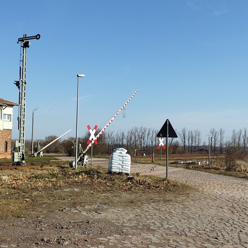 Bahn�bergang Buschweg Barleben