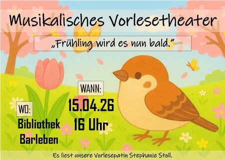 Flyer Vorlesenachmittag Bibliothek